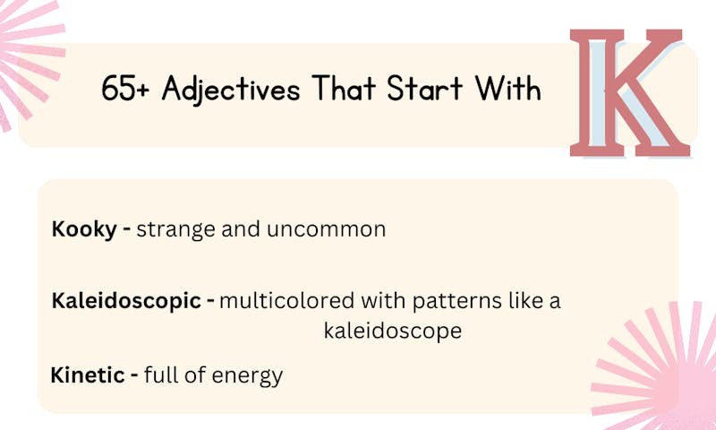 adjectives that start with k word list